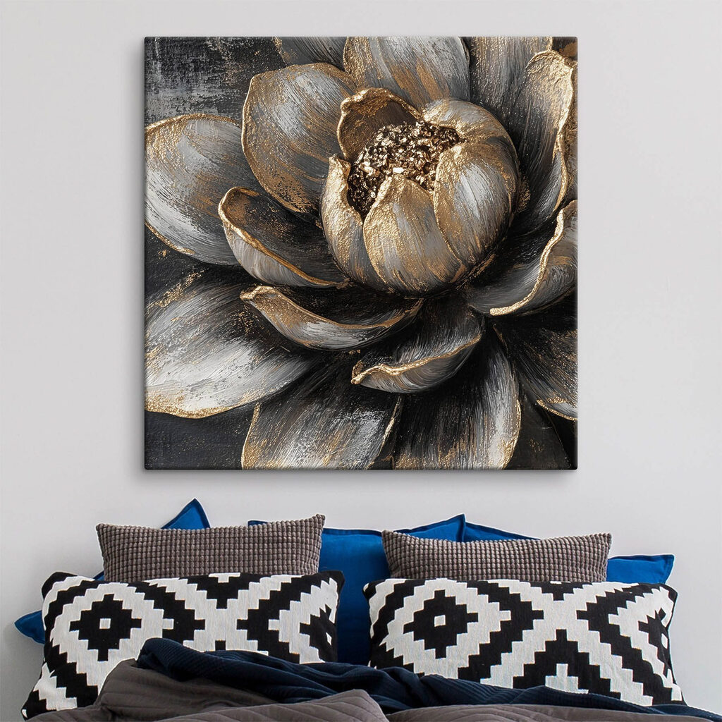 Fiore scuro bordato d’oro — ambiente 2