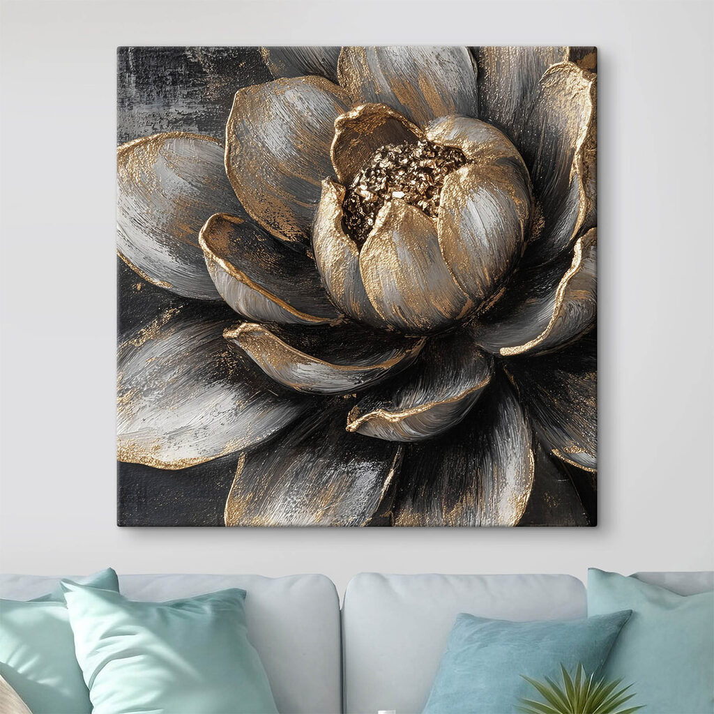 Fiore scuro bordato d’oro — ambiente 1