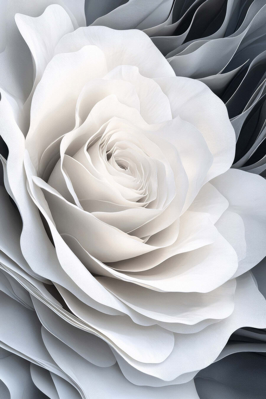 Rosa dai bordi ondulati — design completo