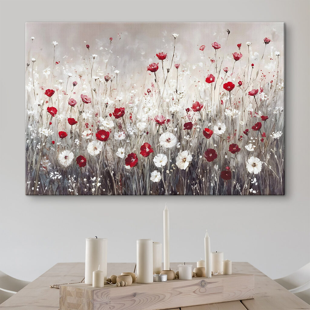 Fiori rossi tra bianchi — ambiente 1