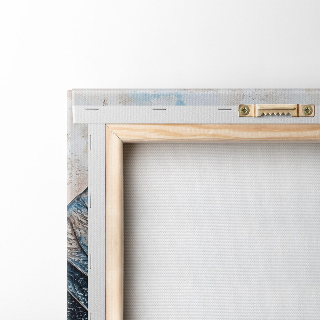 Foglie blu e beige — retro