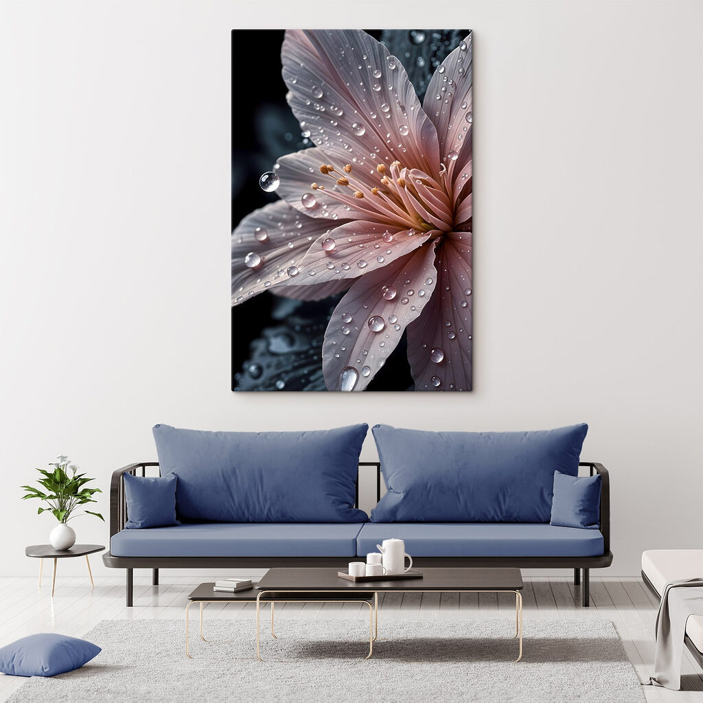 Petali rosa con gocce — ambiente 1