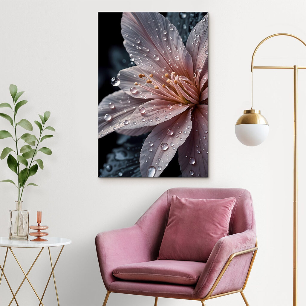 Petali rosa con gocce — ambiente 2