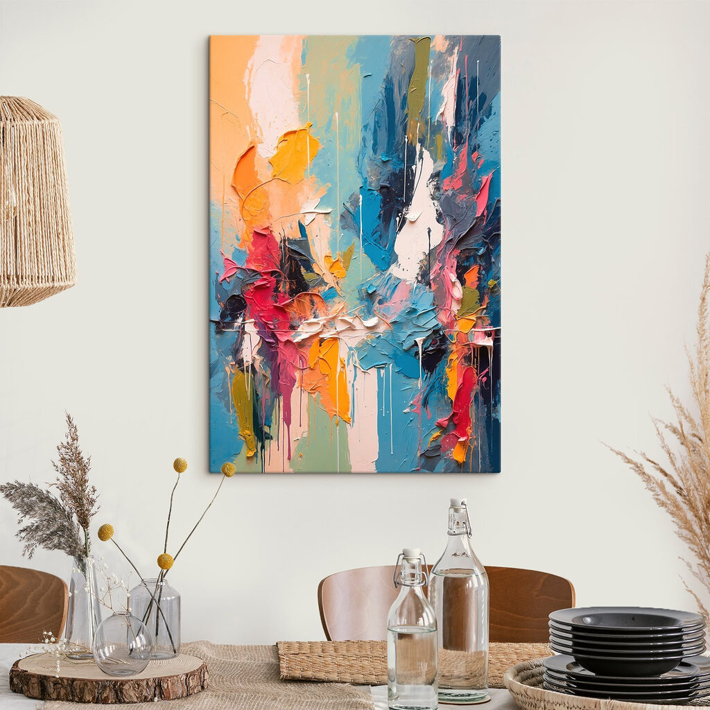 Pennellate verticali colorate — ambiente 3
