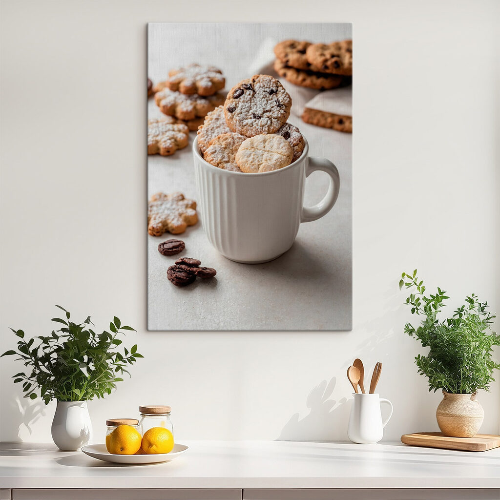 Biscotti nella tazza in un ambiente