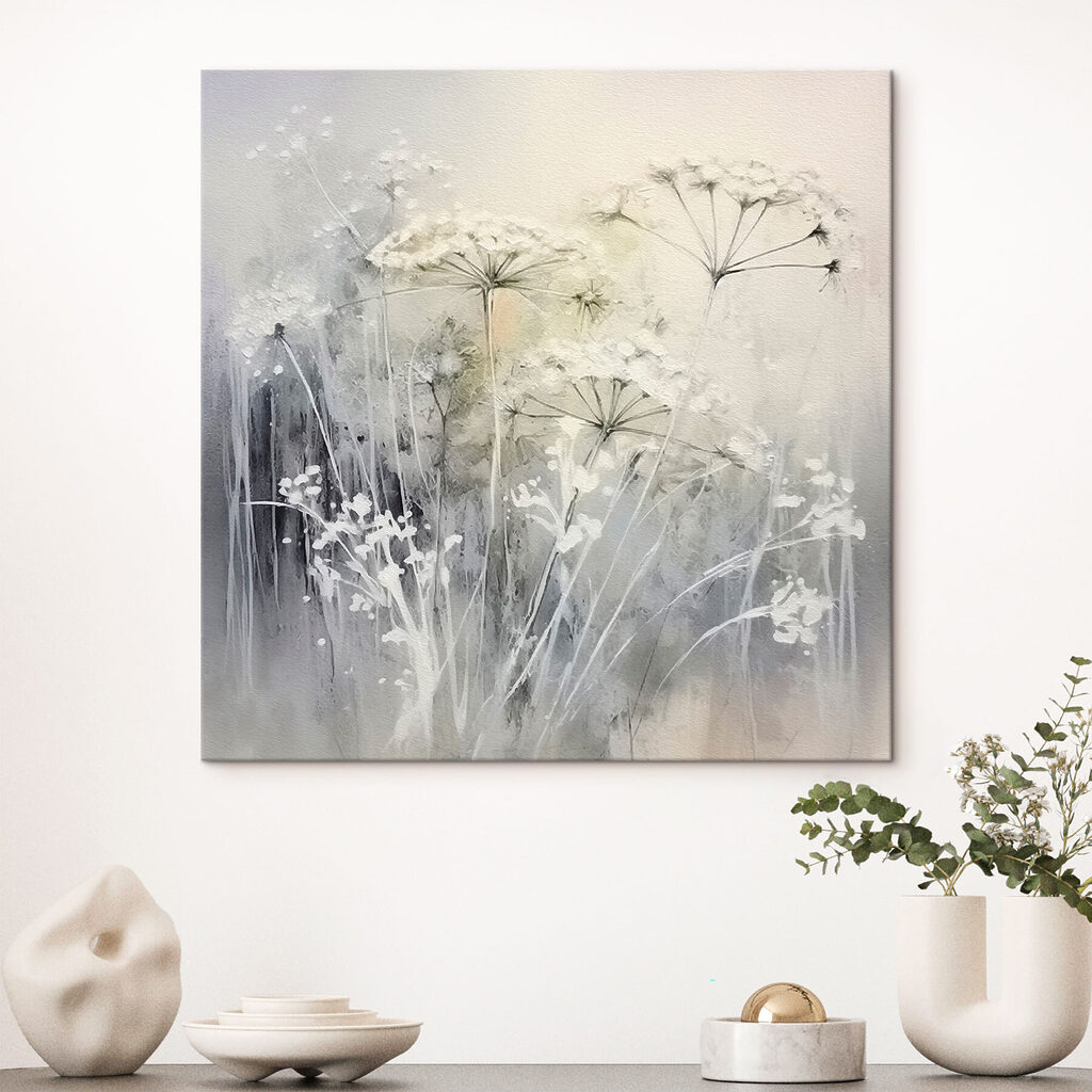Ombrelle bianche nella nebbia — ambiente 1