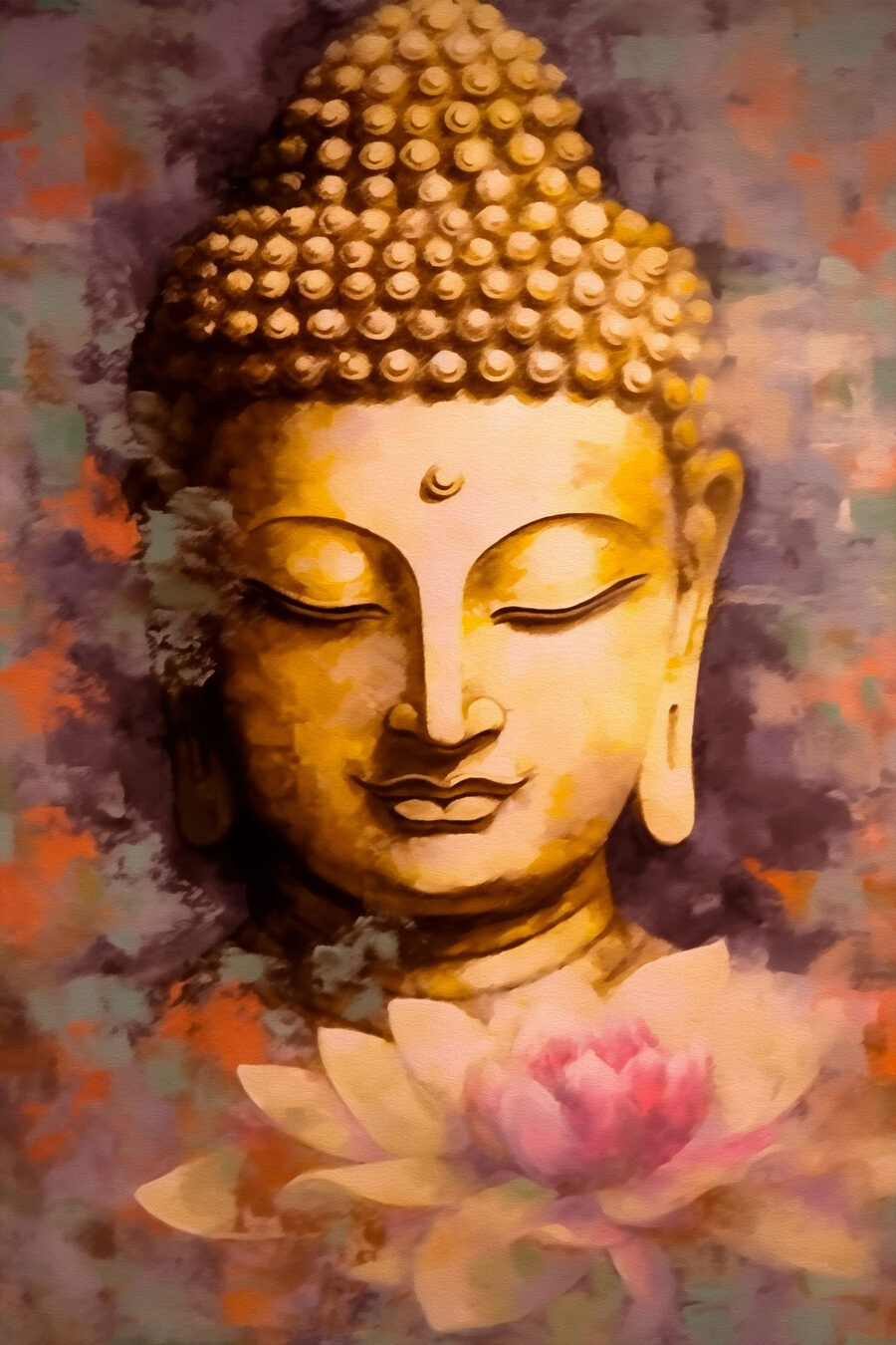 Buddha sul loto rosa — design completo