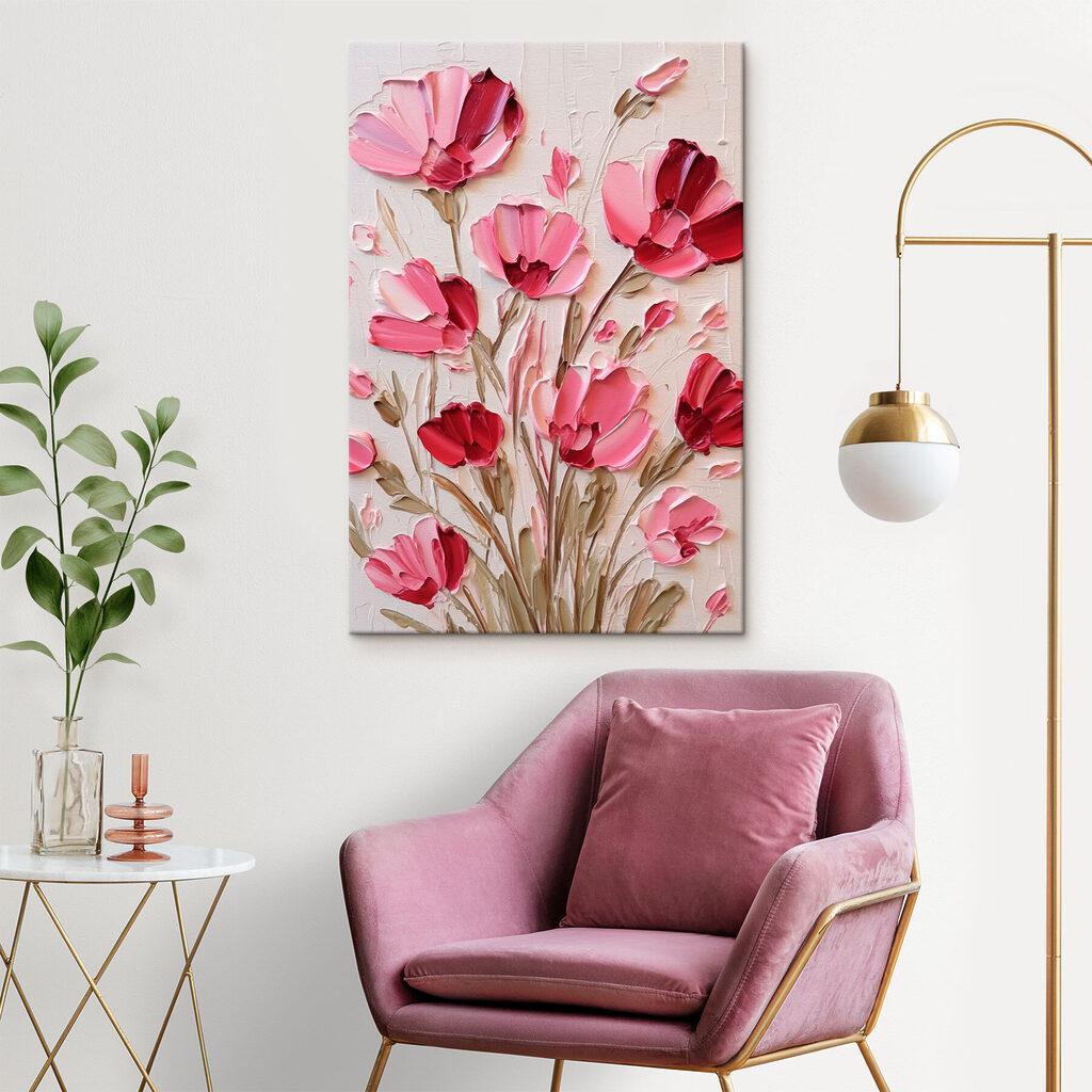 Papaveri rosa su steli — ambiente 1