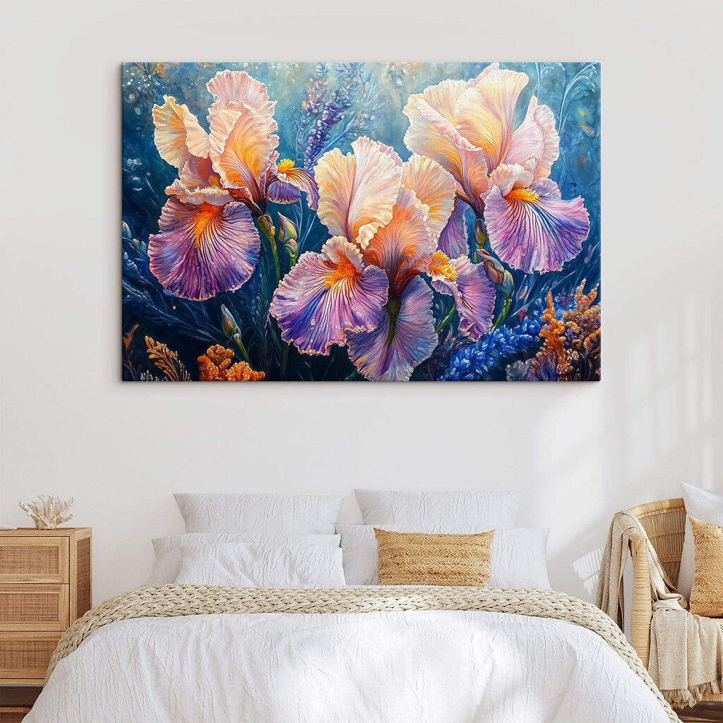 Iris in blu serale — ambiente 1