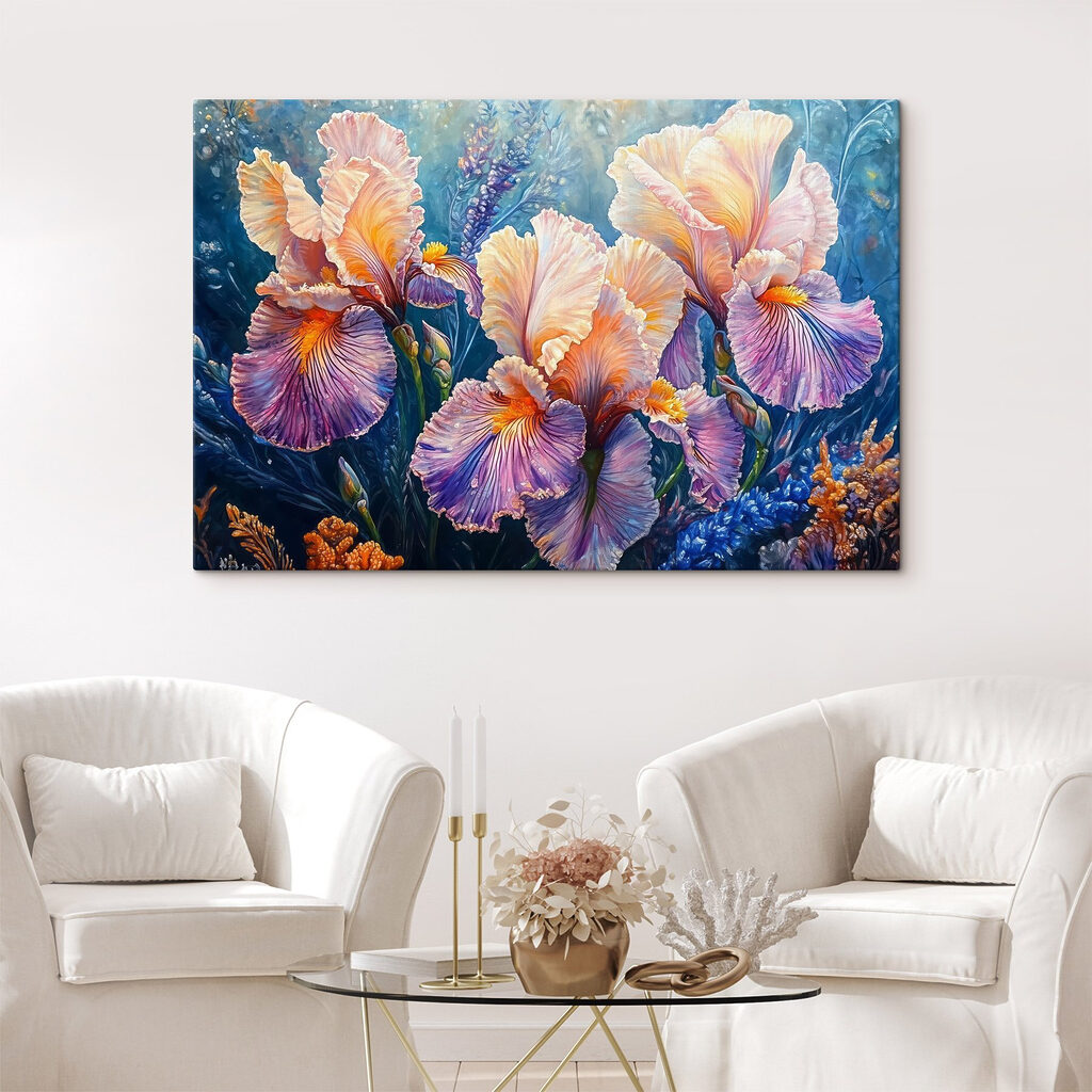 Iris in blu serale — ambiente 2