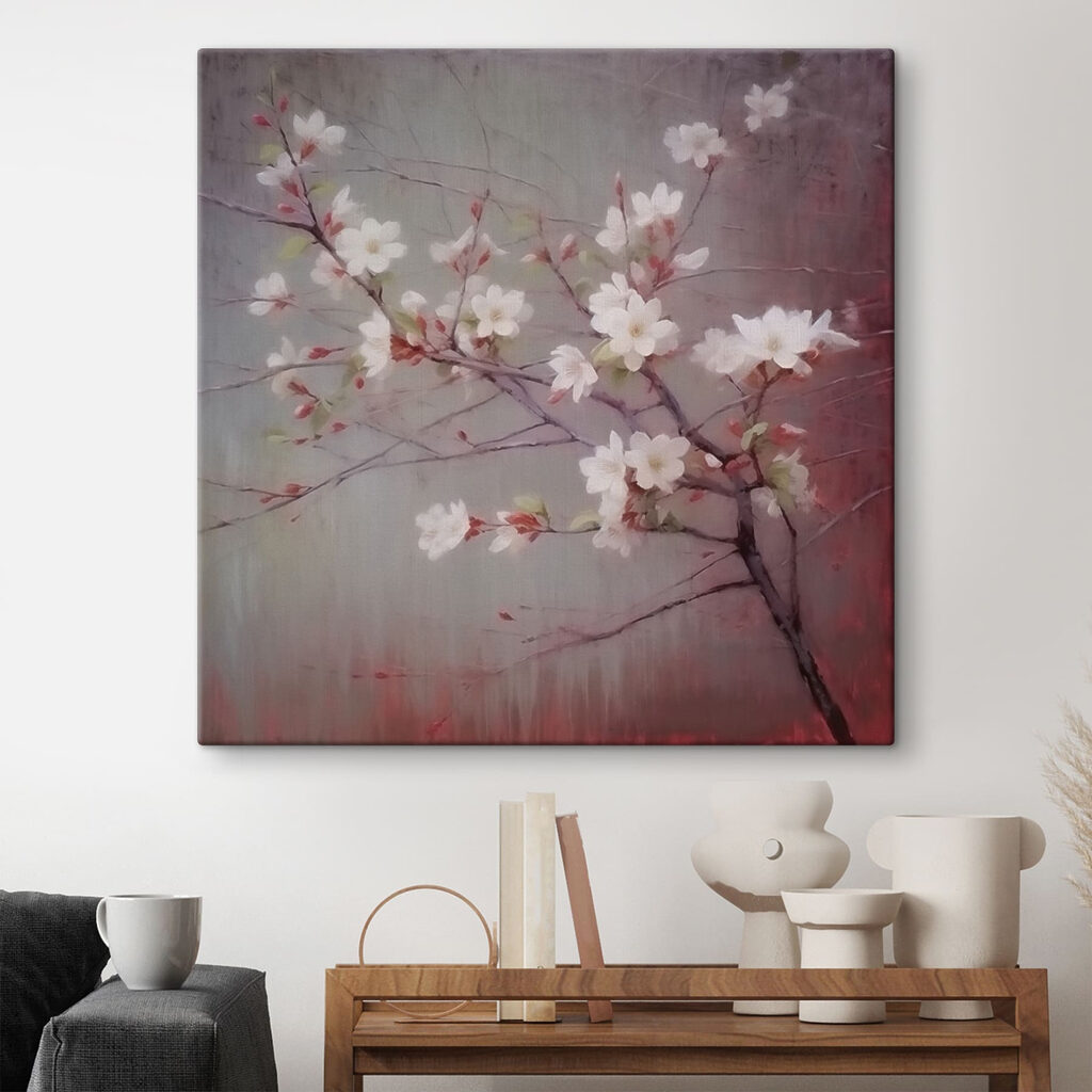 Rami fioriti rosa antico — ambiente 1