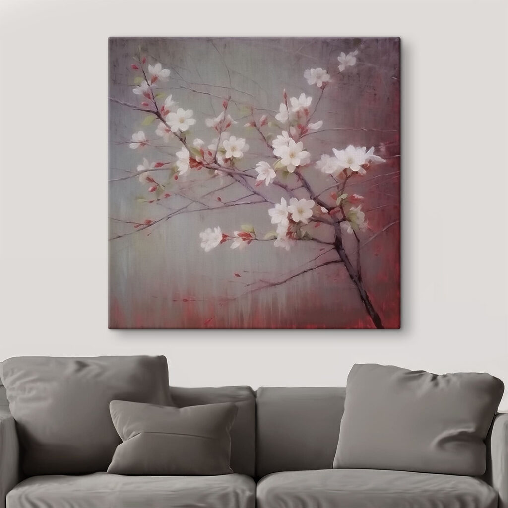 Rami fioriti rosa antico — ambiente 2