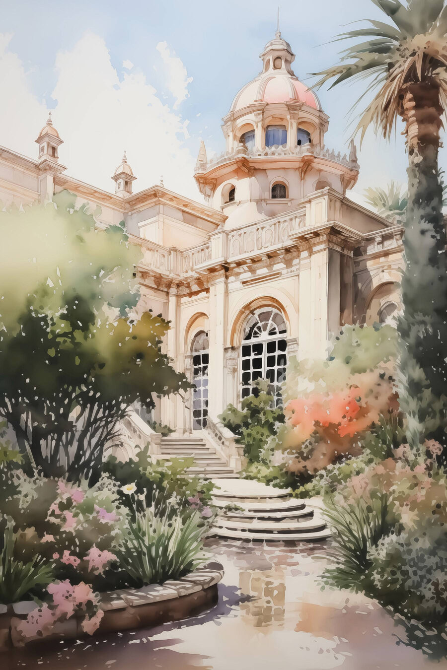 Cupola dietro il giardino — design completo
