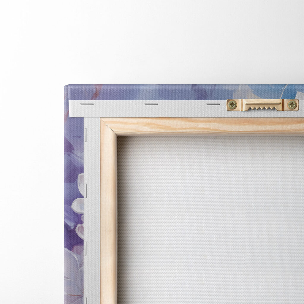 Fioritura lilla su blu — retro