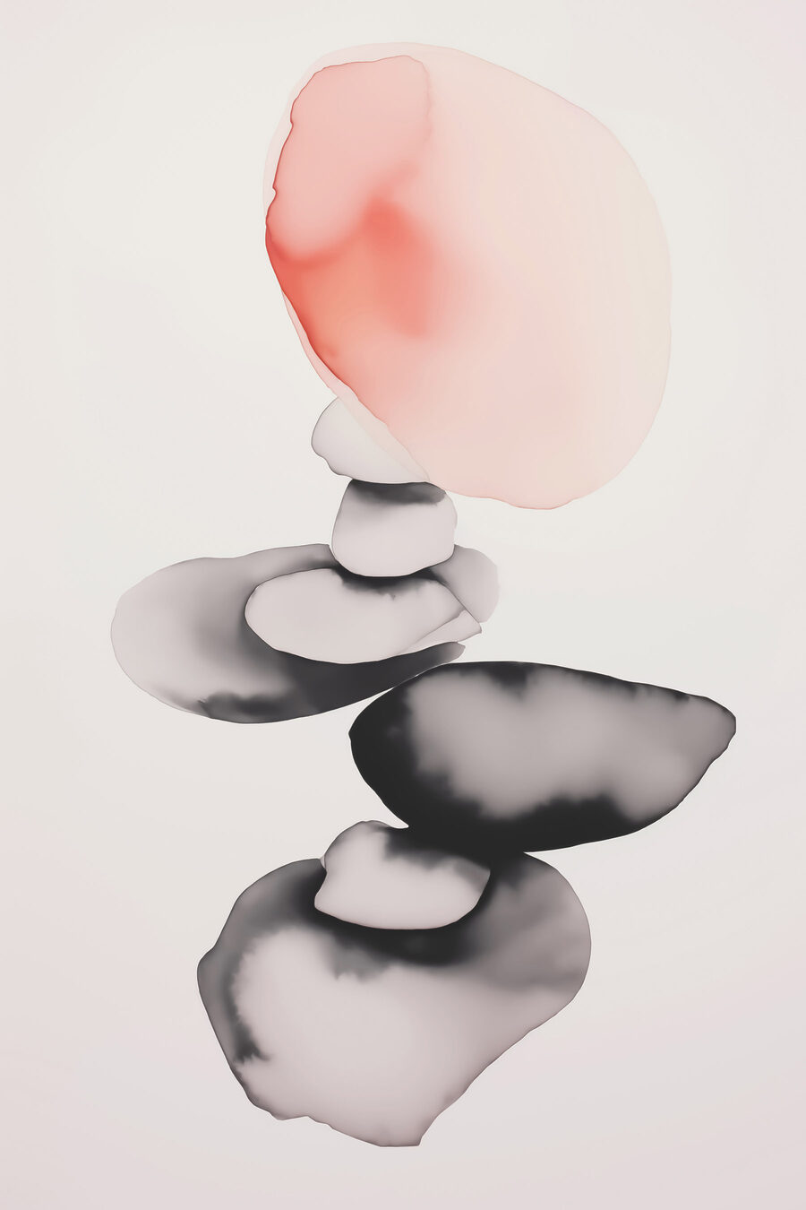 Cerchio rosa e inchiostro — design completo