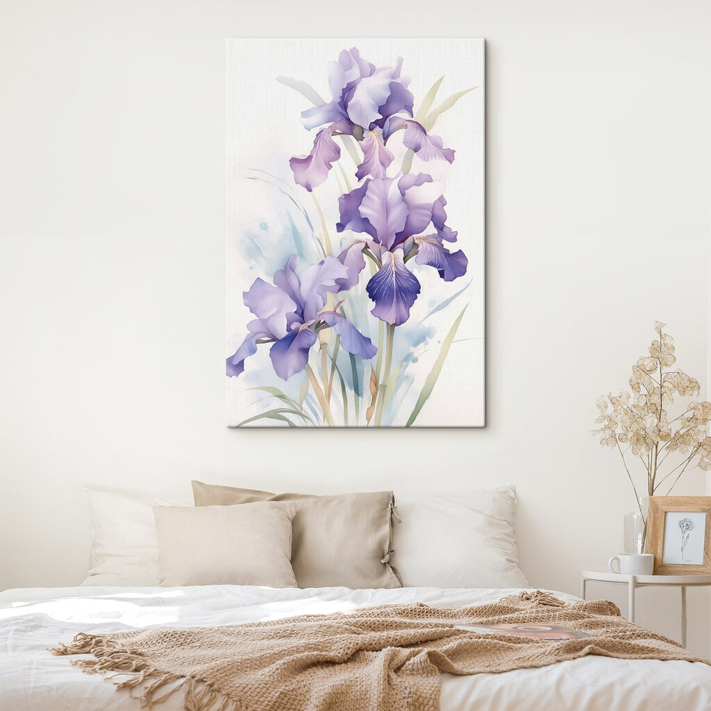 Iris ad acquerello chiaro — ambiente 2