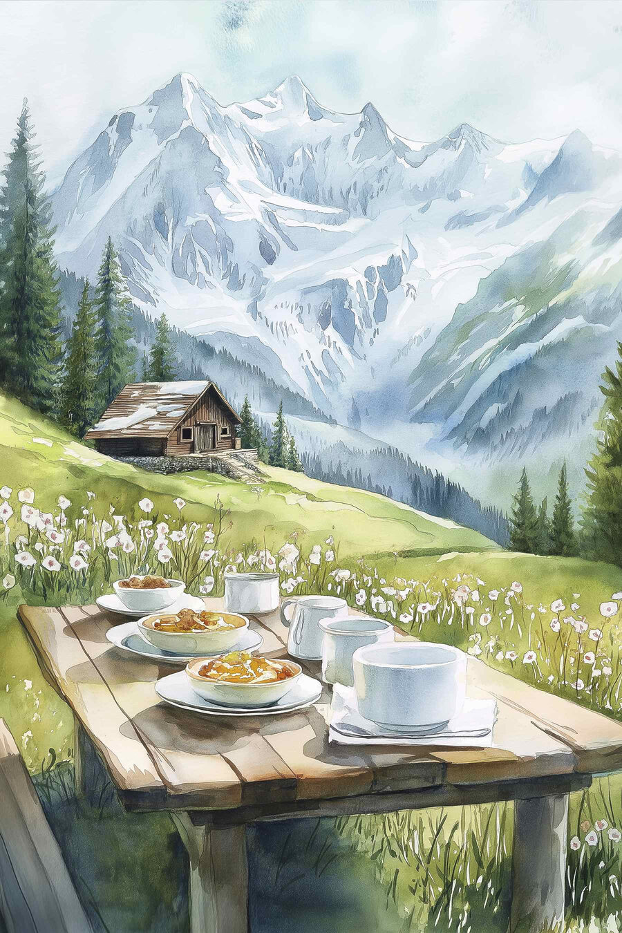 Colazione tra le vette — design completo