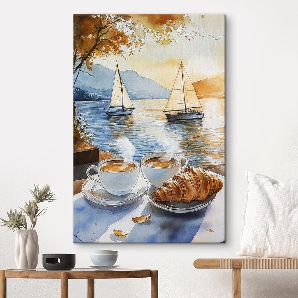 Croissant tra le barche in un ambiente