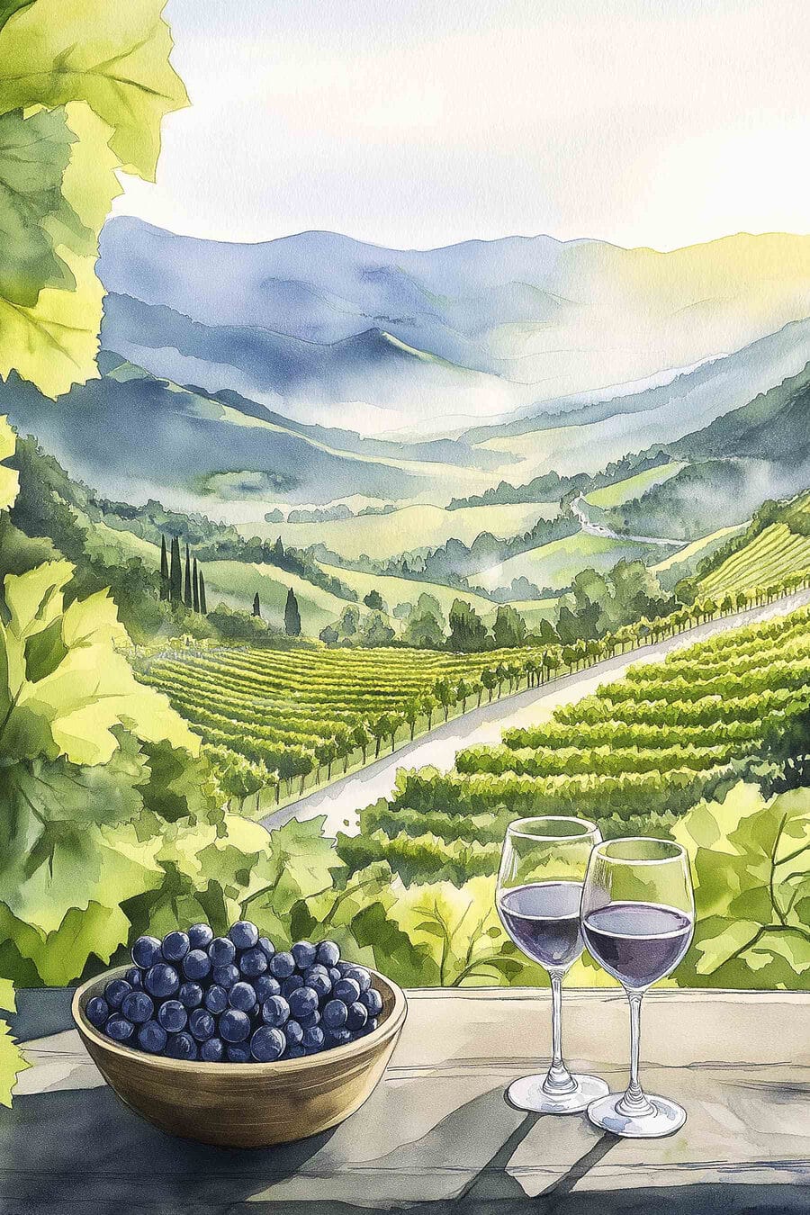 Vino tra i vigneti — design completo