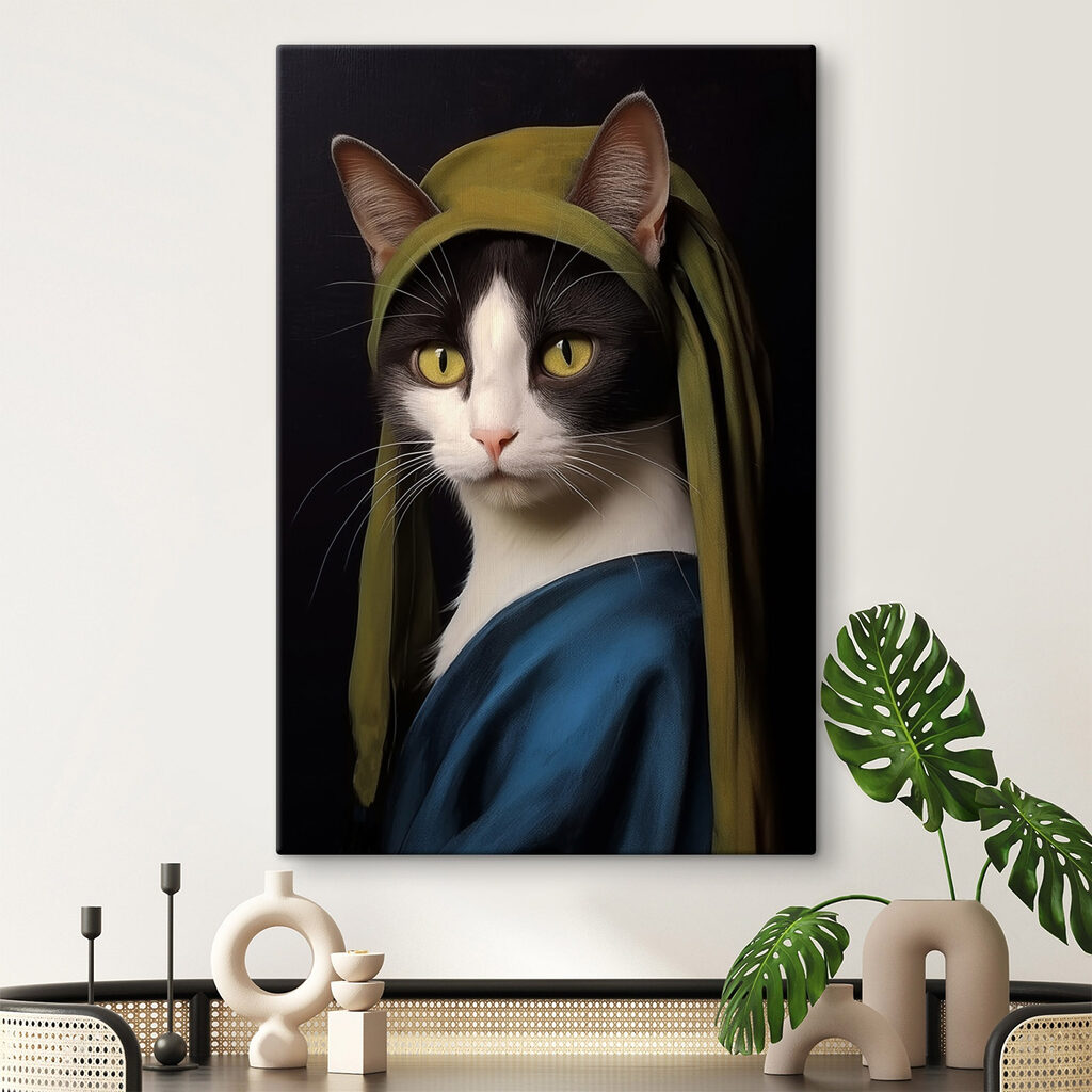 Gatto con scialle blu — ambiente 2