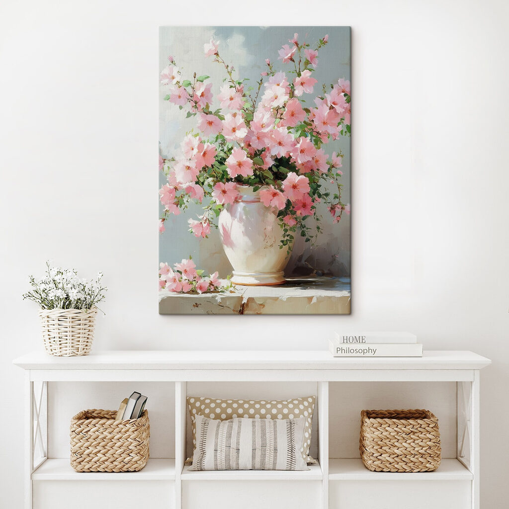 Fioritura rosa nel vaso — ambiente 1