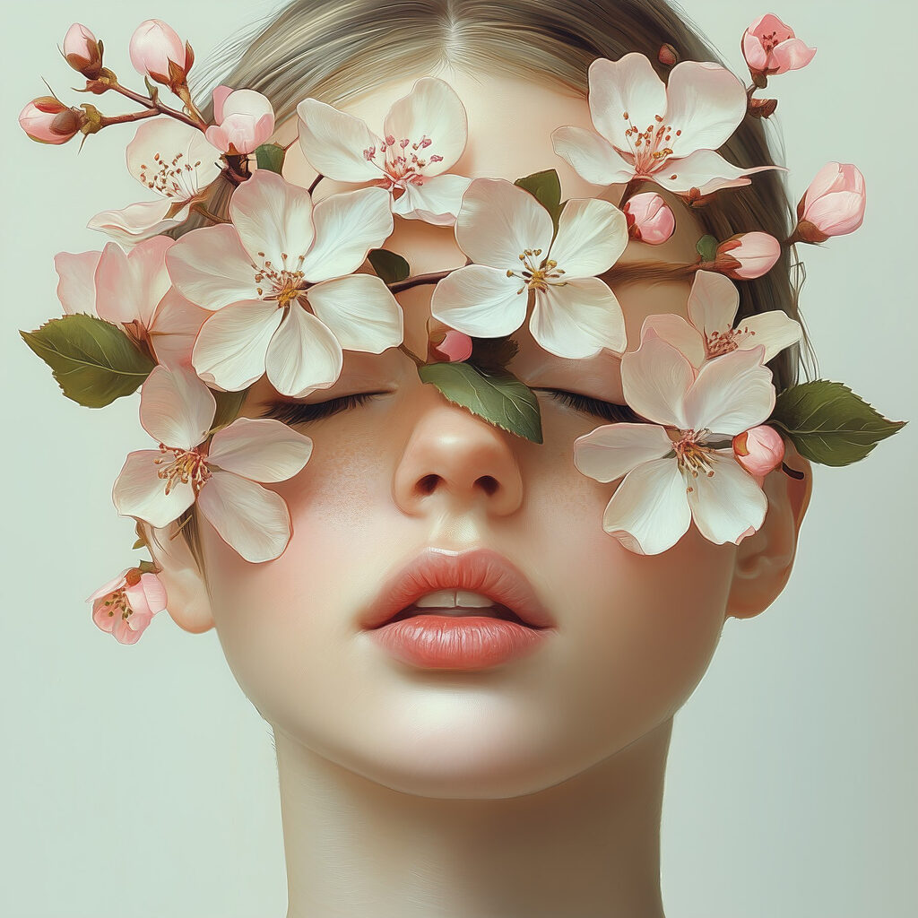 Fiori sugli occhi — design completo