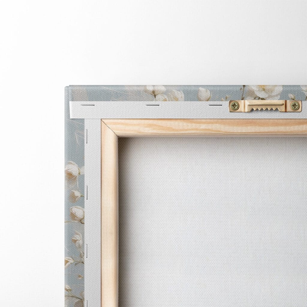 Fioritura bianca in vetro — retro