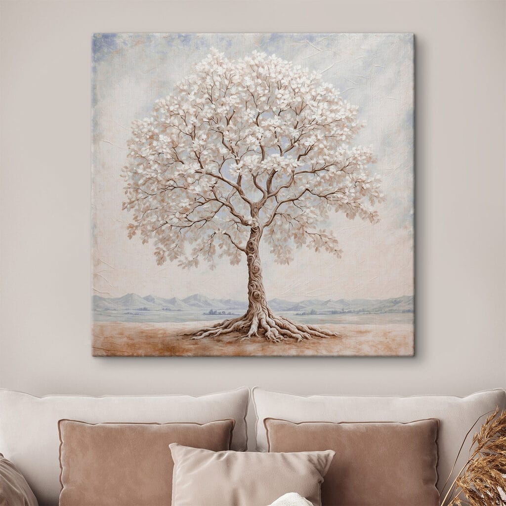 Albero con chioma bianca — ambiente 1