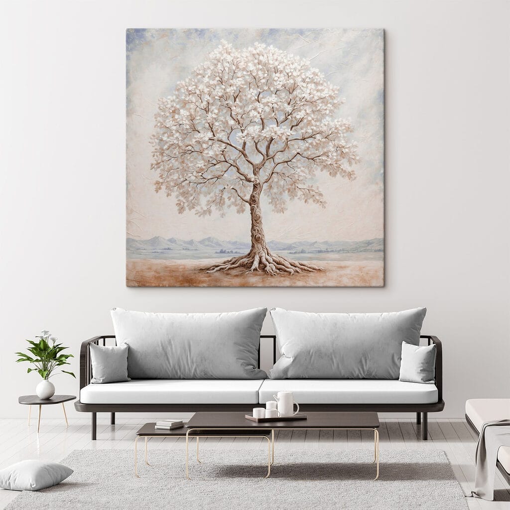 Albero con chioma bianca — ambiente 2