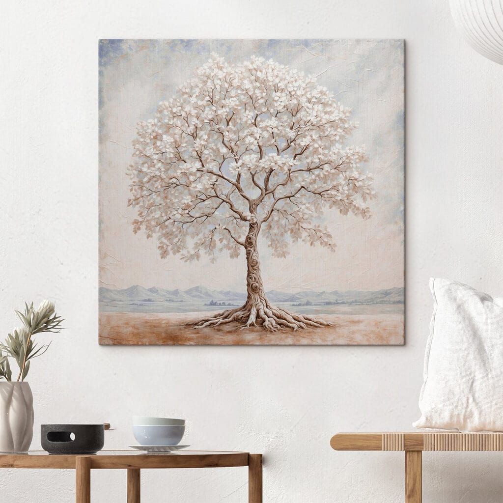 Albero con chioma bianca — ambiente 3