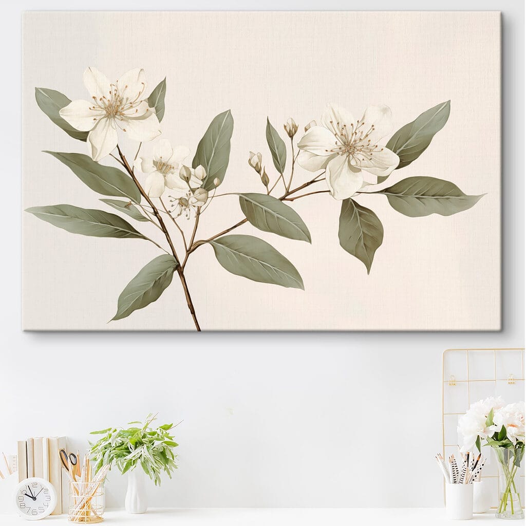 Fioritura bianca e grigioverde — ambiente 1