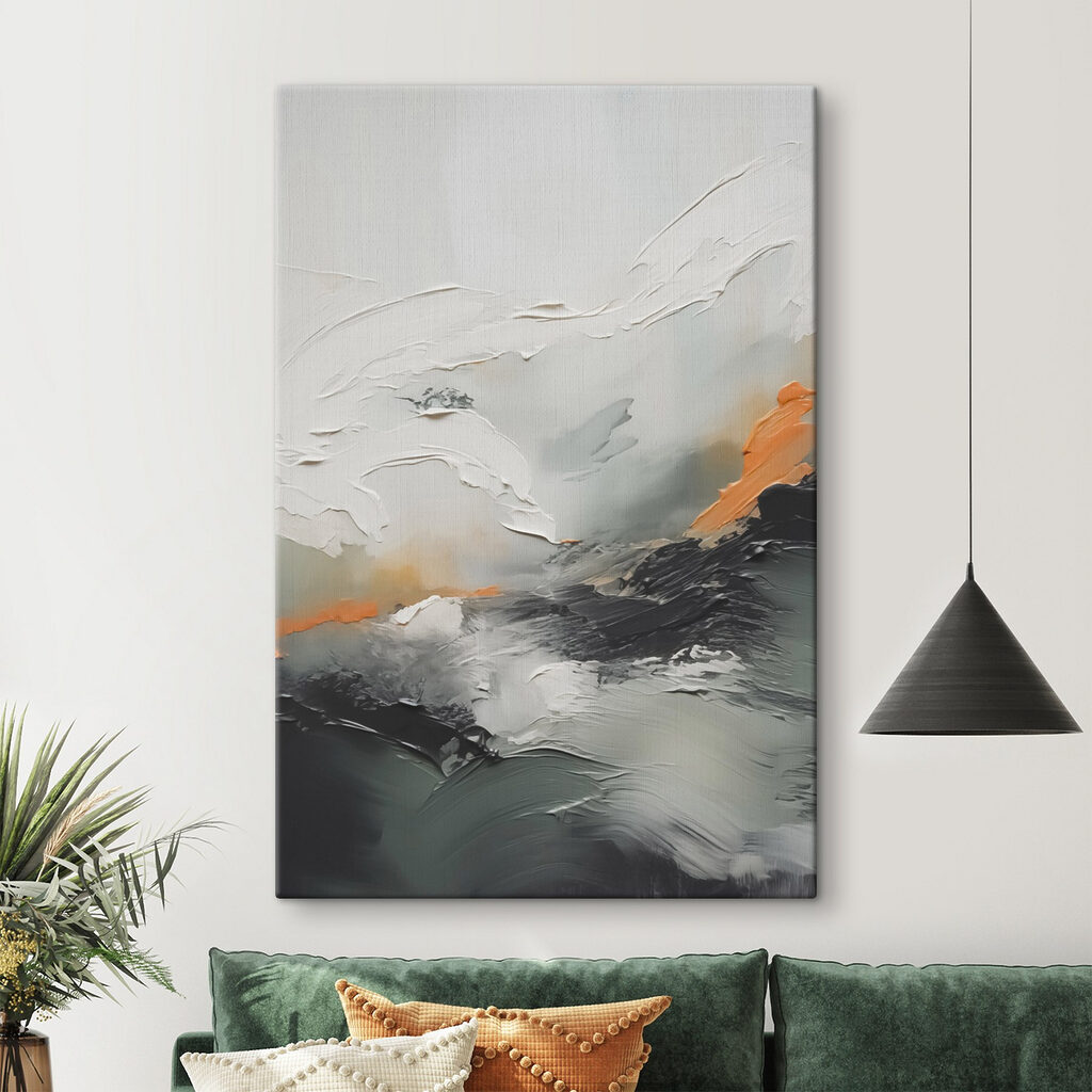 Linea arancio sul grigio — ambiente 1