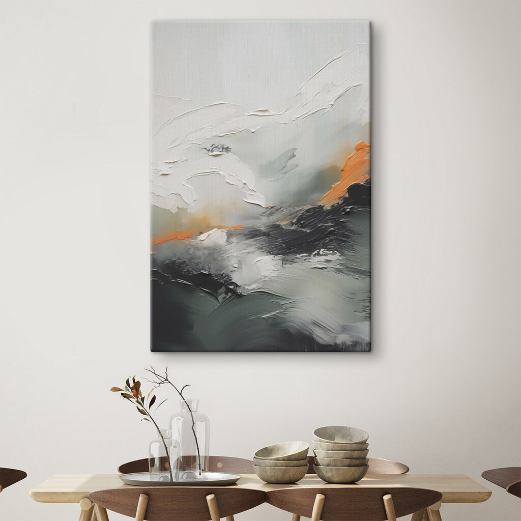 Linea arancio sul grigio — ambiente 2
