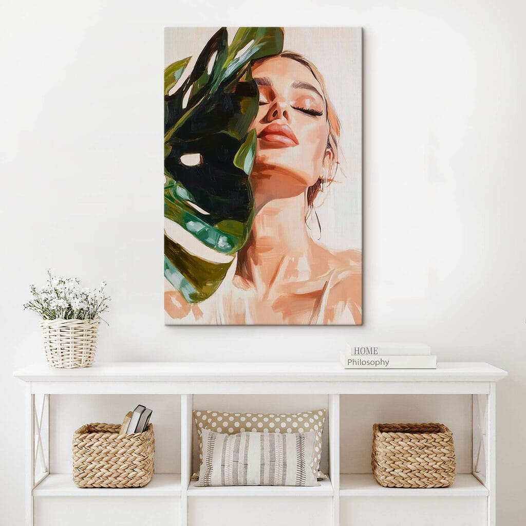 Donna con monstera — ambiente 2