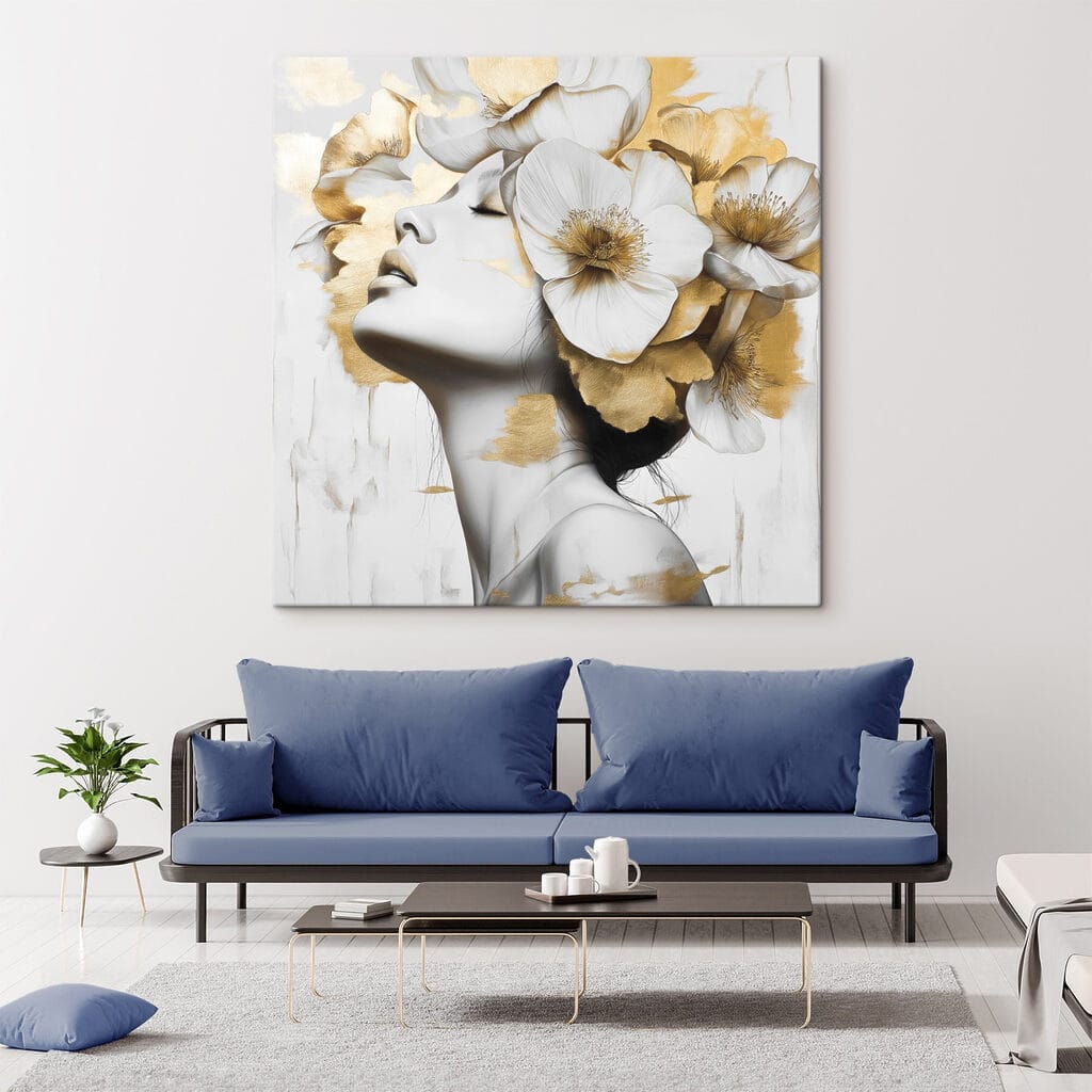 Volto sotto fiori bianchi — ambiente 2