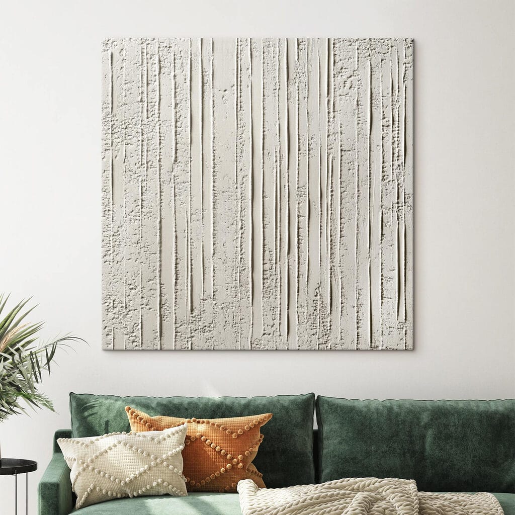 Linee verticali su crema — ambiente 1