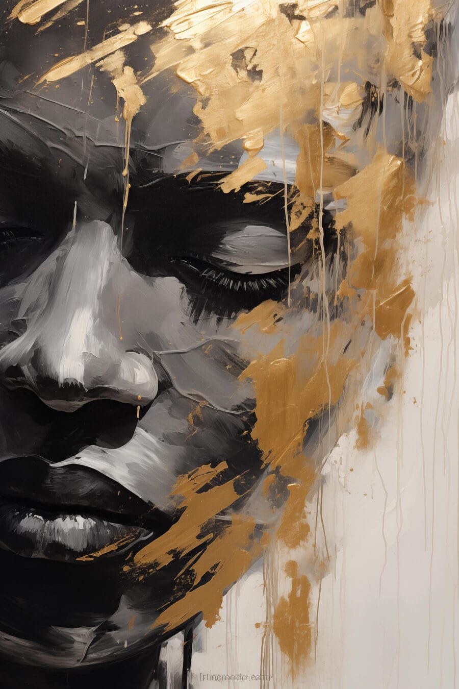 Profilo scuro e oro — design completo