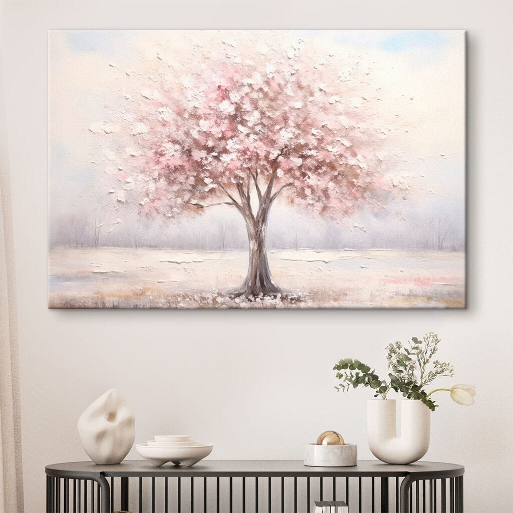 Albero rosa d’inverno in un ambiente