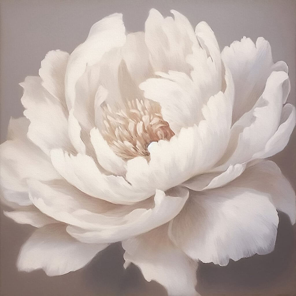 Peonia bianca — design completo