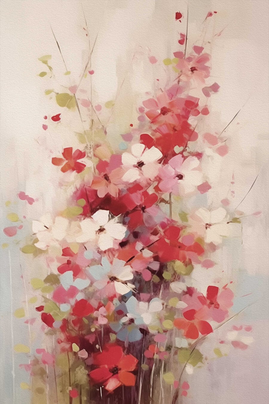 Fiori rosa a tocchi — design completo