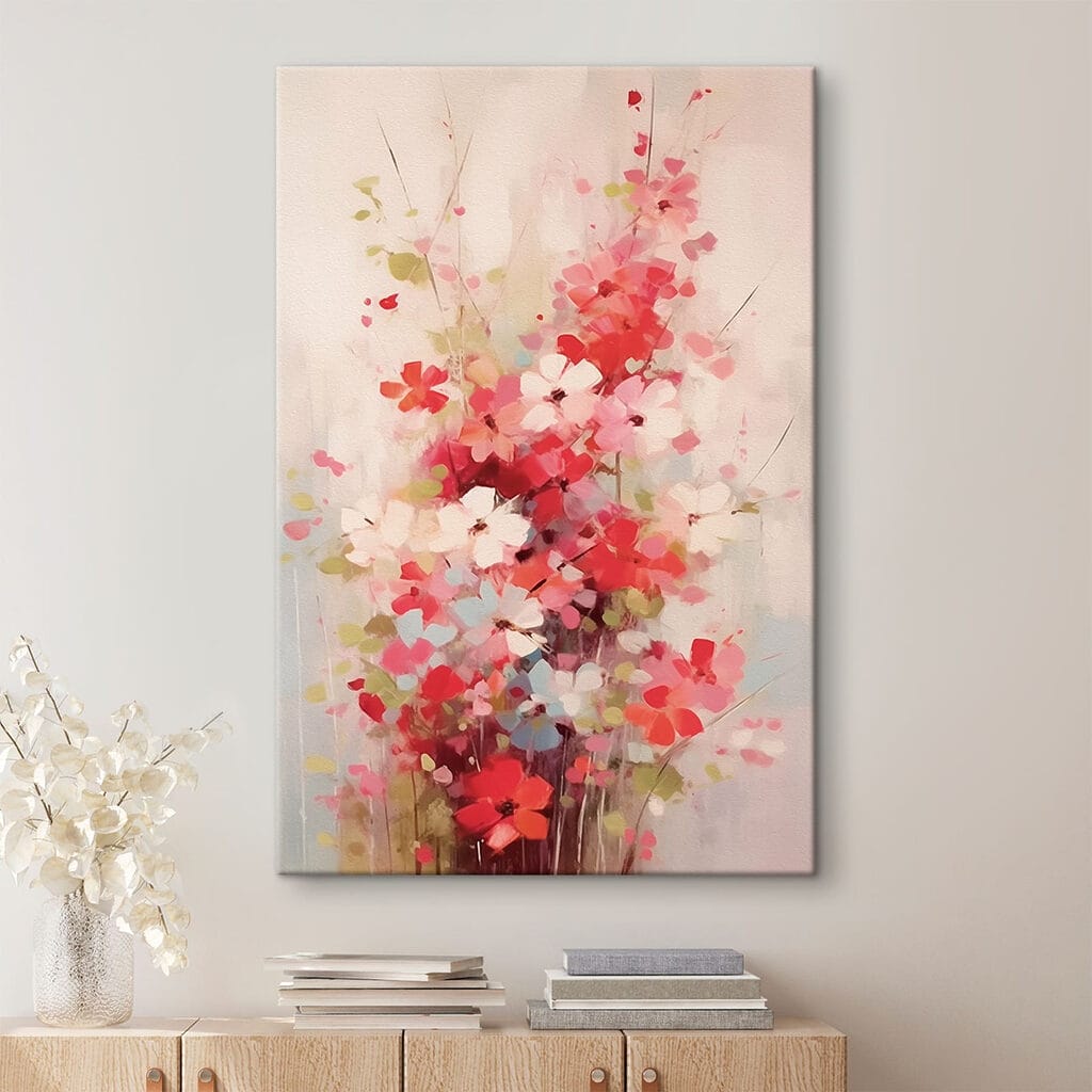 Fiori rosa a tocchi — ambiente 1