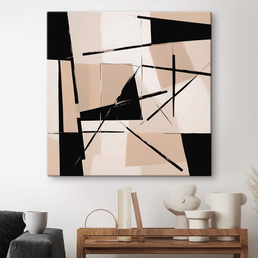 Linee nere su beige — ambiente 2