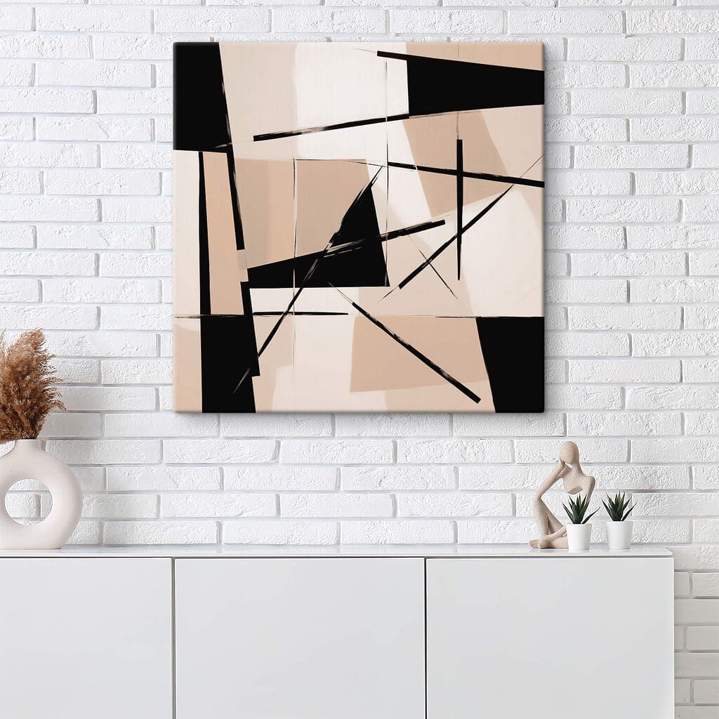 Linee nere su beige — ambiente 3