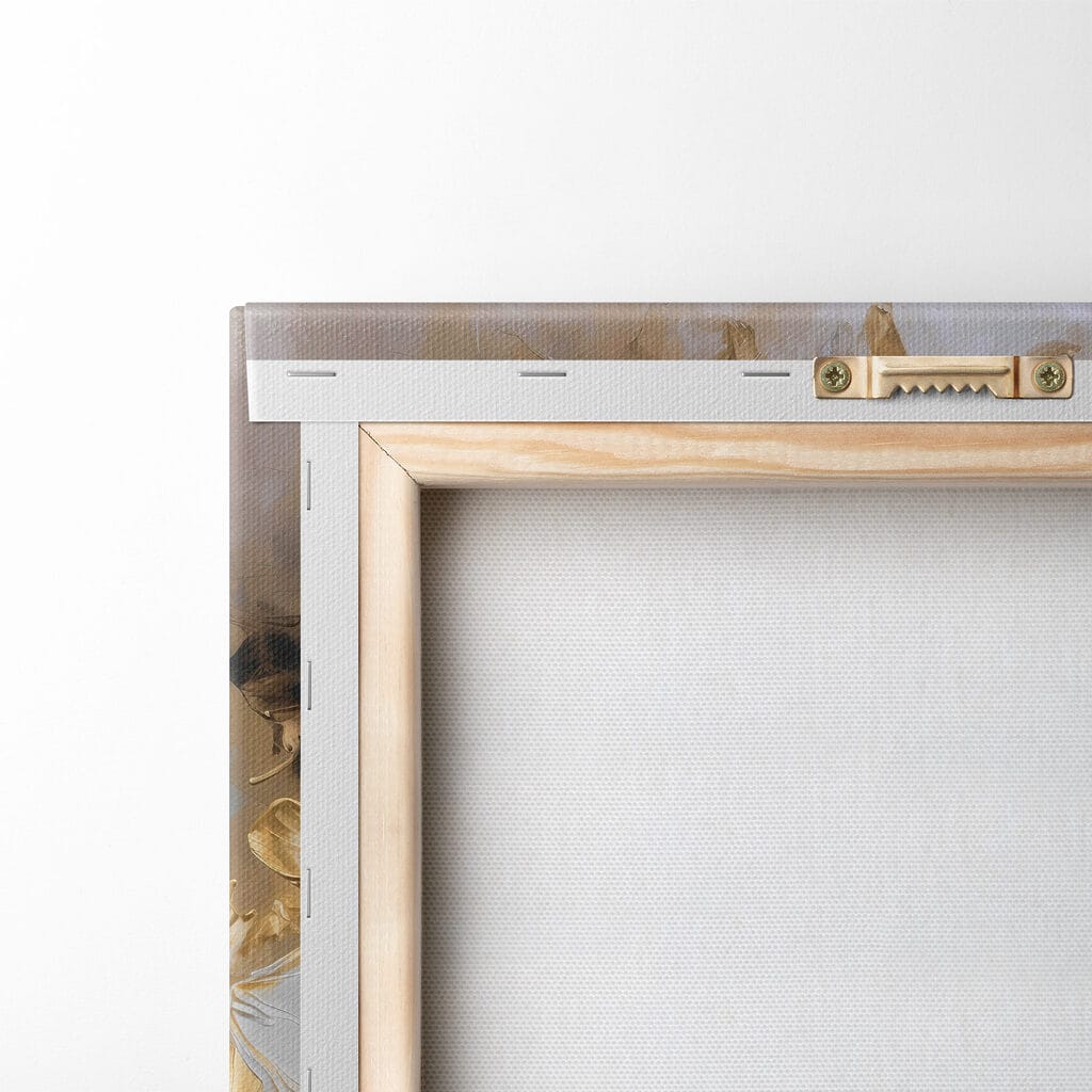 Fiore bianco, tocchi d’oro — retro