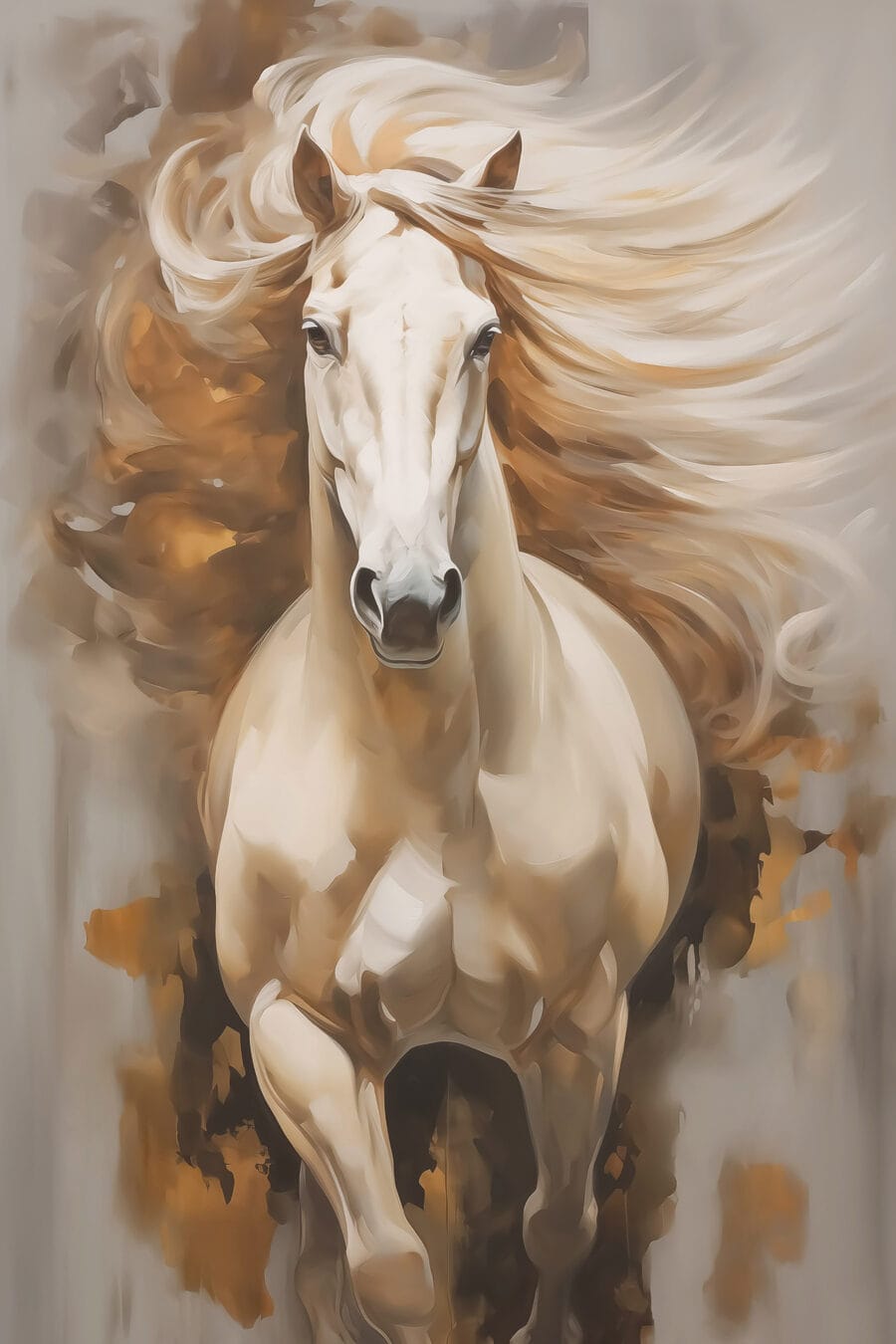 Cavallo dalla criniera mossa — design completo