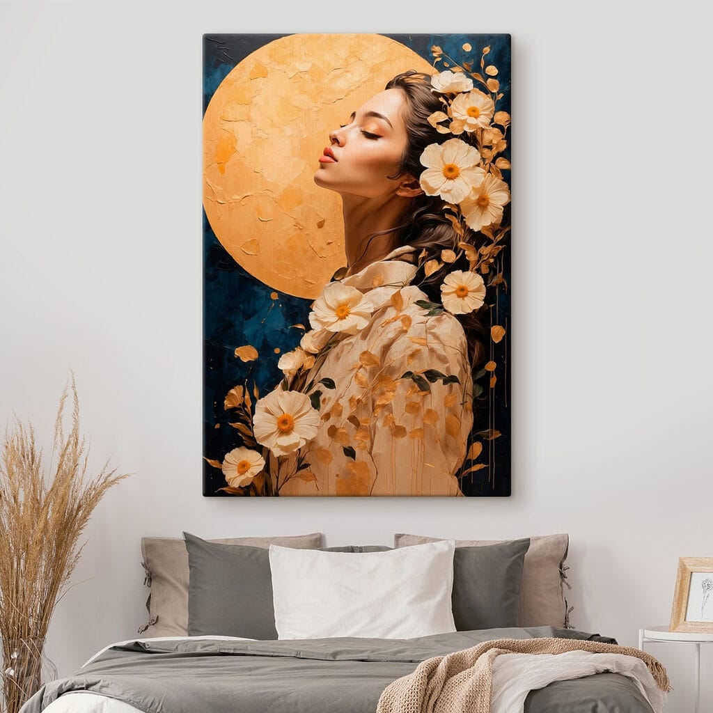 Donna fiorita, luna piena — ambiente 1