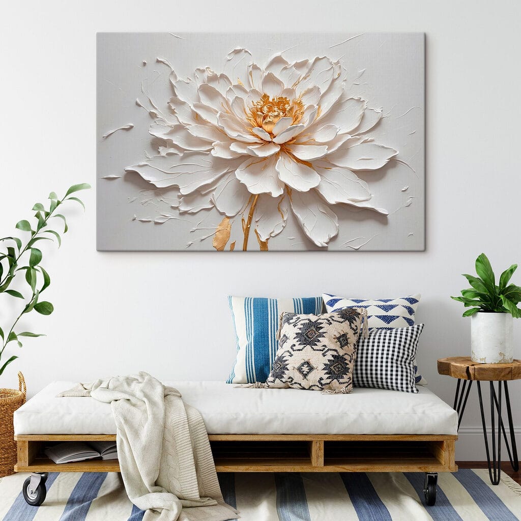 Petali ricurvi in rilievo — ambiente 3