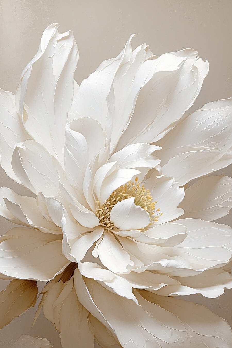 Petali crema a ventaglio — design completo