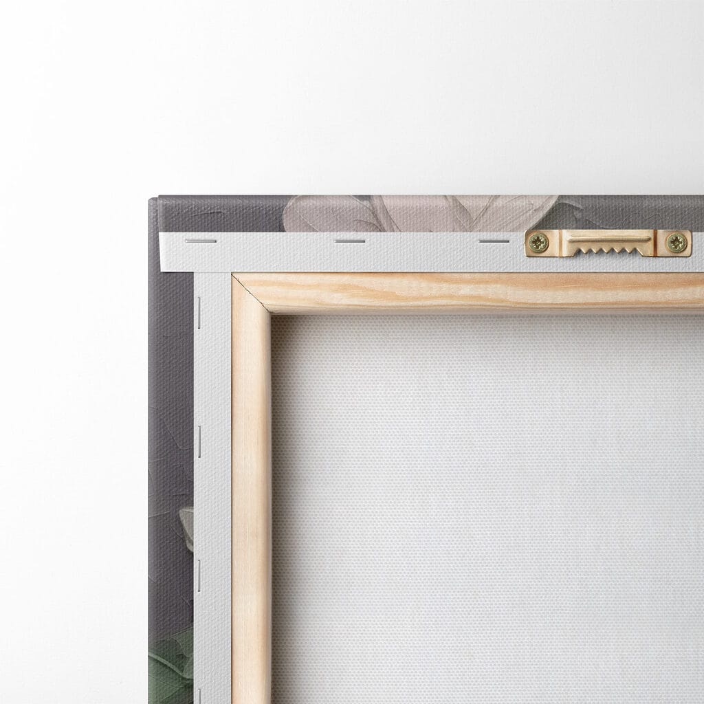 Peonie crema, verde grigio — retro