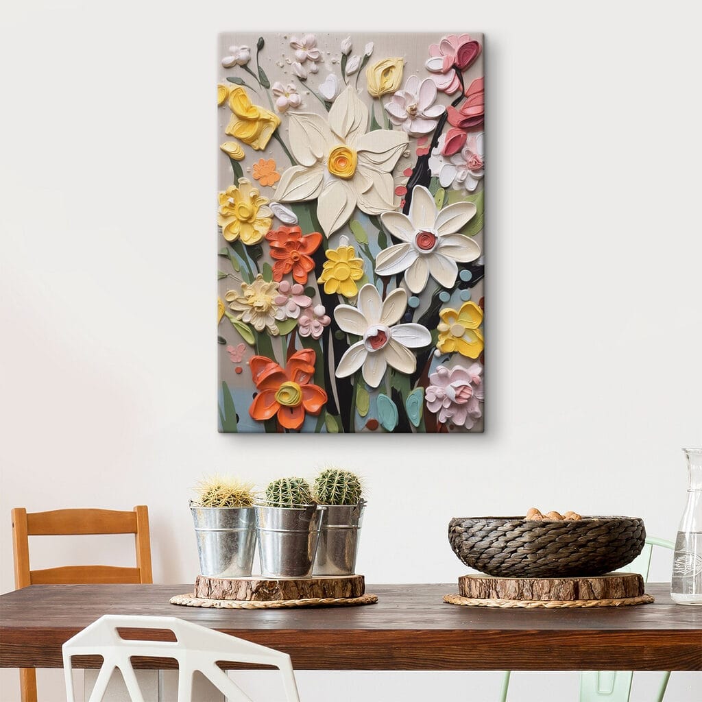 Fiori allegri su grigio — ambiente 2